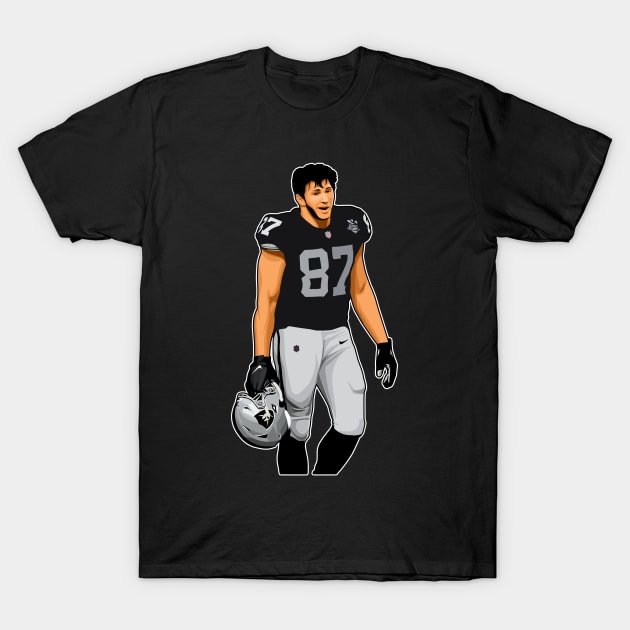 Foster Moreau #87 Walks Off T-Shirt by GuardWall17